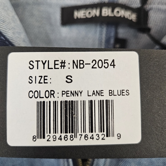 NEON BLONDE Jean Mini Dress - Picture 5 of 7